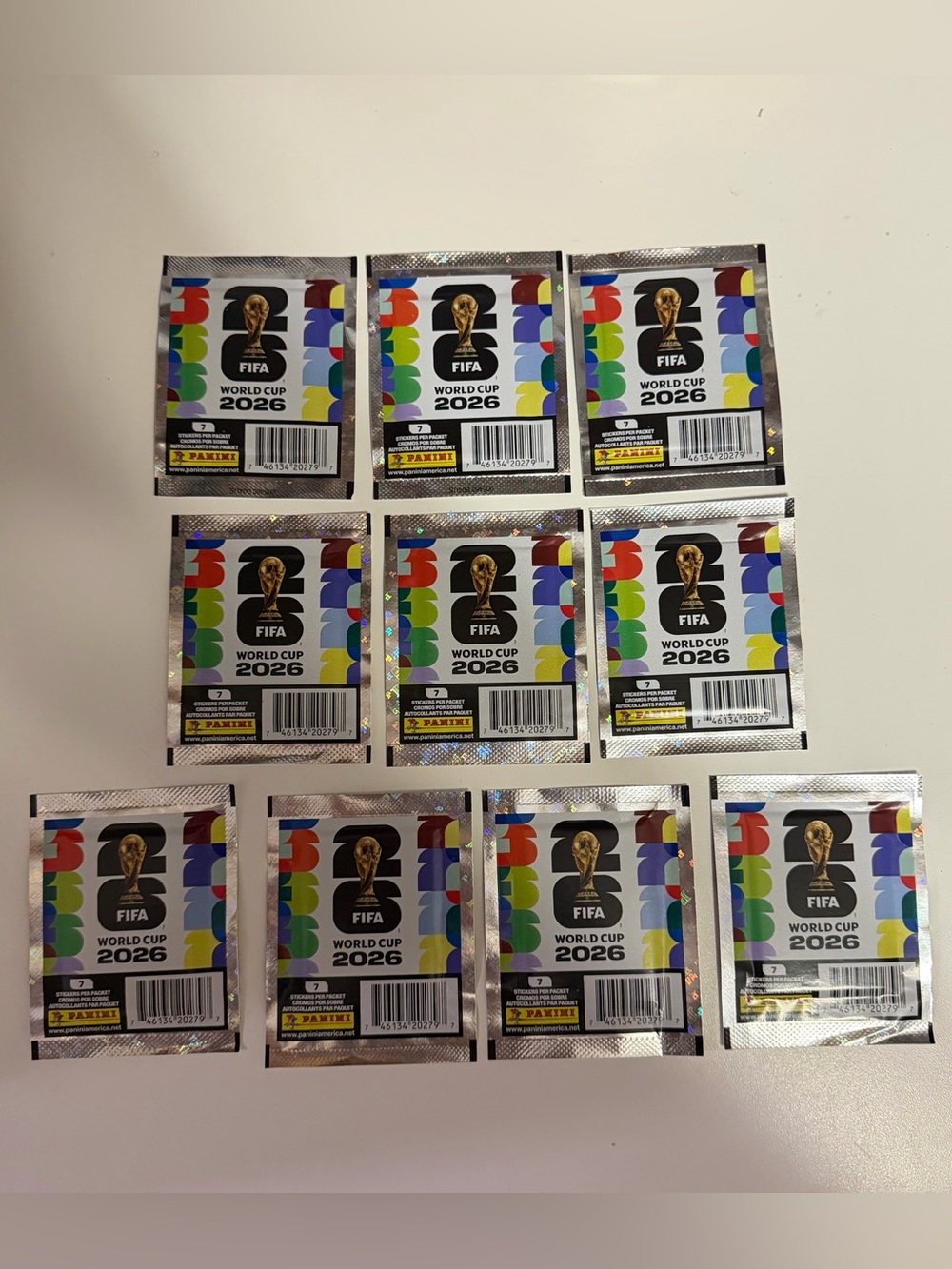 Panini World Cup 2026 Official Sticker 10 Packs 70 Stickers